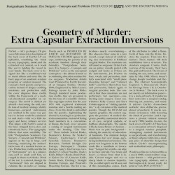 Geometry of Murder: Extra Capsular Extraction Inversions