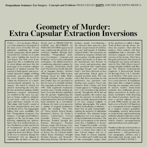 Geometry of Murder: Extra Capsular Extraction Inversions