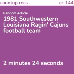 1981 Southwestern Louisiana Ragin' Cajuns football team