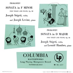 Violin Sonatas No. 1, Op. 80 & No. 2, Op. 94bis