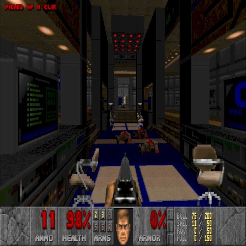 Playing Doom + Doom II (MAP01: Scar Gate)