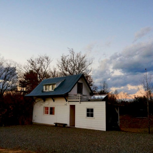 in a cold cottage, in the dirt, in outer space