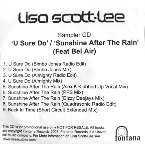 Sampler CD: 'U Sure Do / Sunshine After The Rain'
