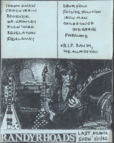 Randy Rhoads’ Last Atlanta Show 3/17/82