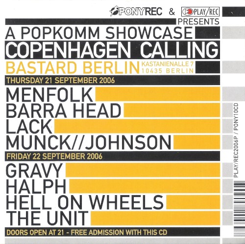 A Popkomm Showcase: Copenhagen Calling Bastard Berlin