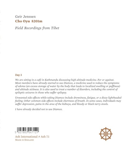 Cho Oyu 8201m: Field Recordings From Tibet