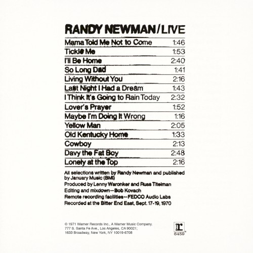 Randy Newman Live