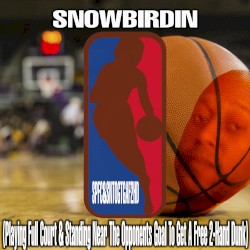 SNOWBIRDIN (Playing Full Court & Standing Near The Opponents Goal To Get A Free 2-Hand Dunk)