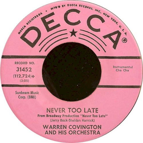 Never Too Late / Perdido - Bossa Nova
