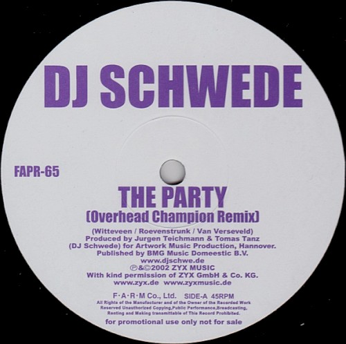 The Party (Overhead Champion remix) / Heaven is a Place on Earth (Overhead Champion remix)
