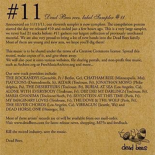 11: Dead Bees records label sampler #11