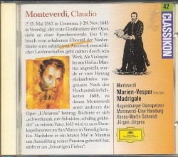 Vespro Della Beata Vergine / Madrigalen