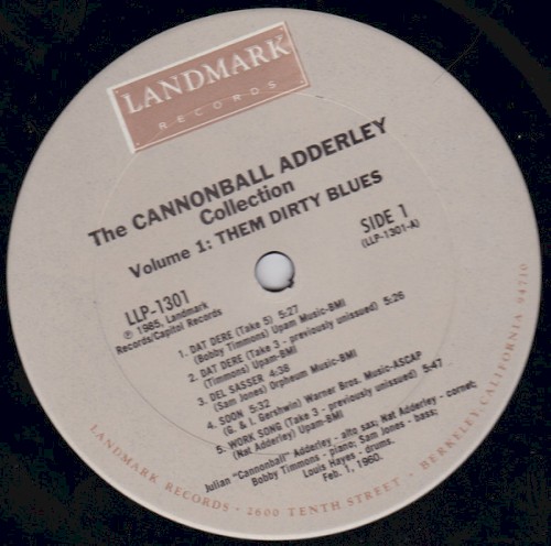 The Cannonball Adderley Collection, Volume 1: Them Dirty Blues