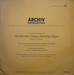 Ich will den Kreuzstab gerne tragen, BWV 56 / Ich habe genug, BWV 82