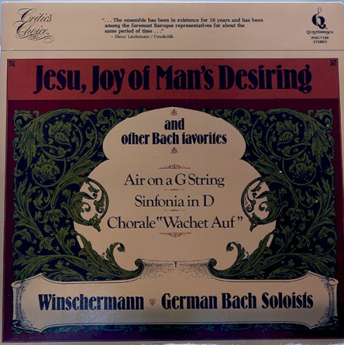 Jesu, Joy of man's desiring and other Bach favorites