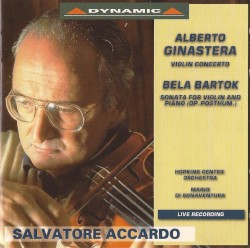 Ginastera: Violin Concerto / Bartók: Sonata for Violin & Piano