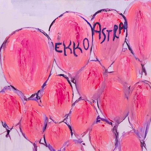 pink balloons: popped